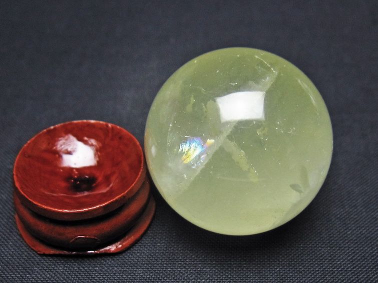 シトリン 丸玉 32mm シトリンクォーツ スフィア 置物 一点物 141-7937