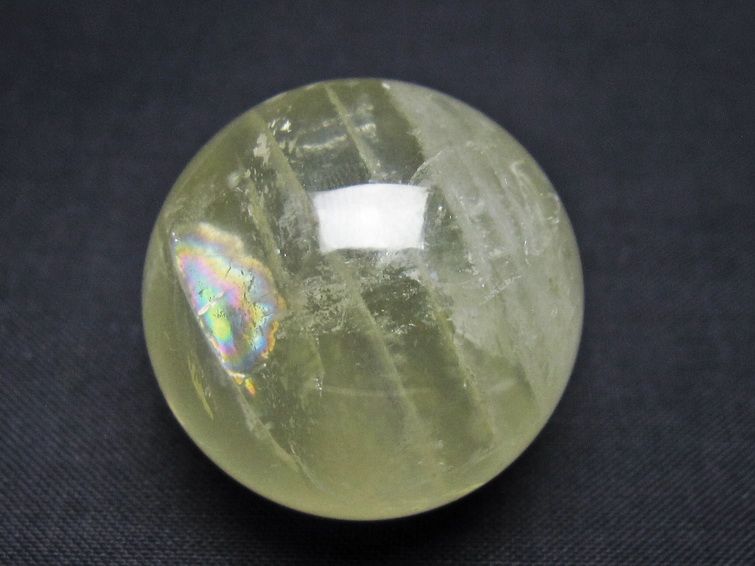 シトリン 丸玉 32mm シトリンクォーツ スフィア 置物 一点物 141-7940