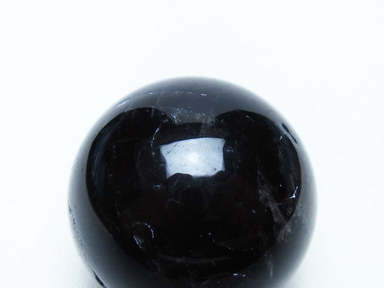 モリオン 丸玉 33mm 黒水晶 スフィア 置物 一点物 141-7967