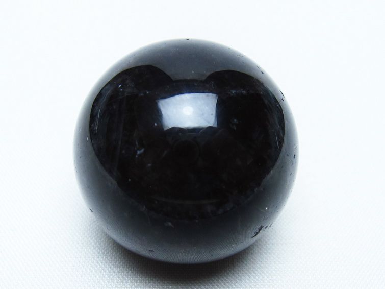 モリオン 丸玉 34mm 黒水晶 スフィア 置物 一点物 141-7968