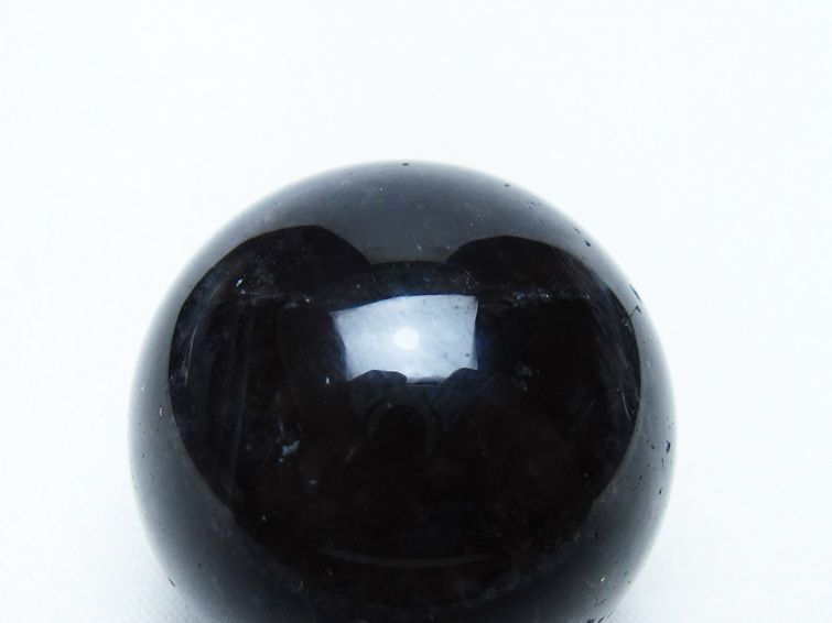 モリオン 丸玉 34mm 黒水晶 スフィア 置物 一点物 141-7968