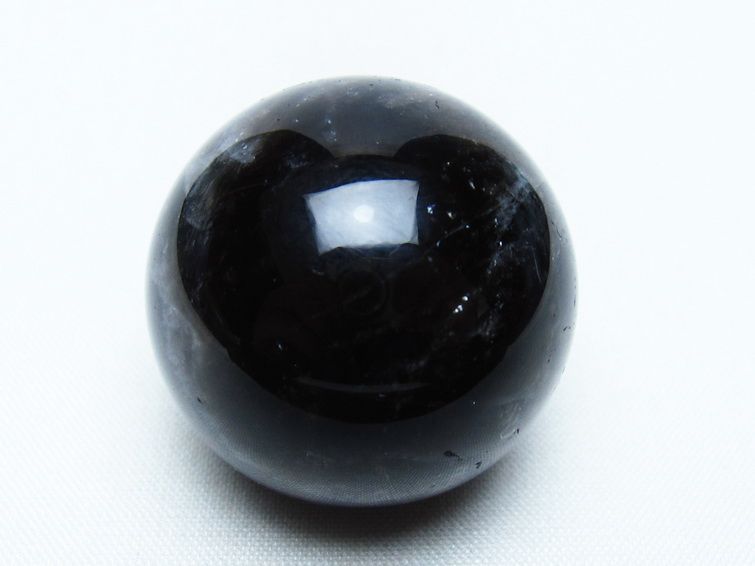 モリオン 丸玉 34mm 黒水晶 スフィア 置物 一点物 141-7969