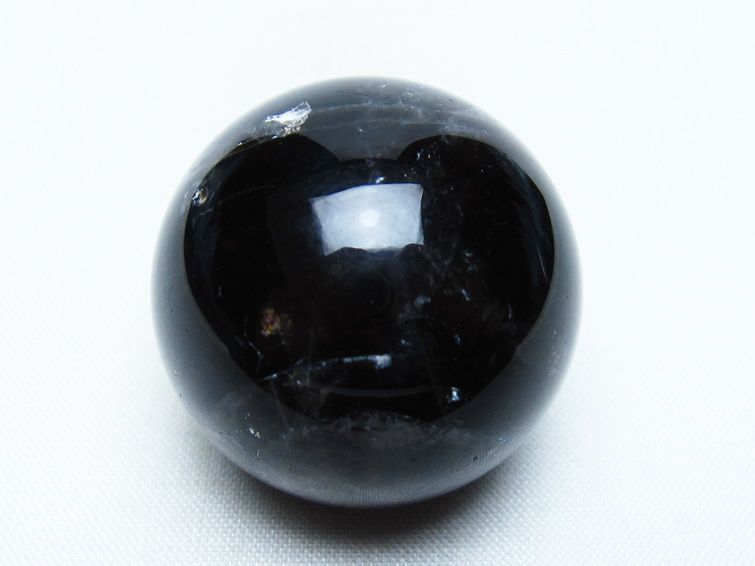 モリオン 丸玉 34mm 黒水晶 スフィア 置物 一点物 141-7970