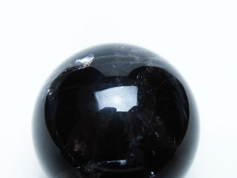 モリオン 丸玉 34mm 黒水晶 スフィア 置物 一点物 141-7970