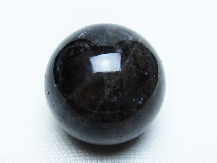 モリオン 丸玉 34mm 黒水晶 スフィア 置物 一点物 141-7971
