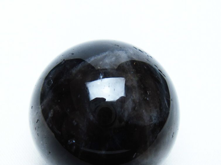 モリオン 丸玉 34mm 黒水晶 スフィア 置物 一点物 141-7972