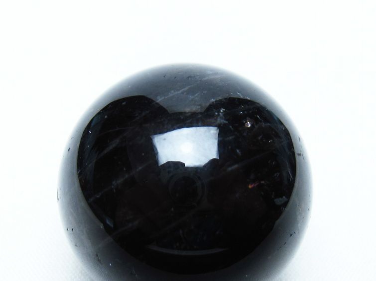 モリオン 丸玉 34mm 黒水晶 スフィア 置物 一点物 141-7973