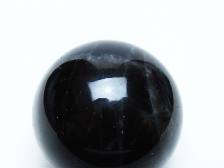 モリオン 丸玉 34mm 黒水晶 スフィア 置物 一点物 141-7974