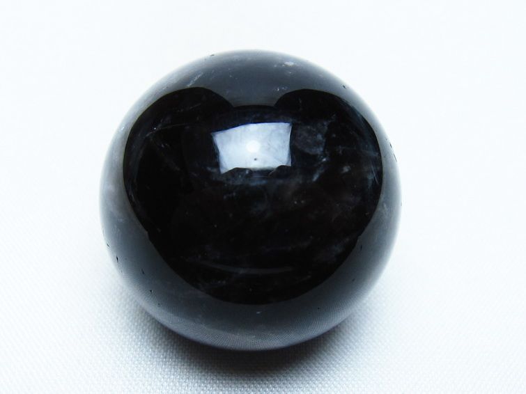 モリオン 丸玉 34mm 黒水晶 スフィア 置物 一点物 141-7976