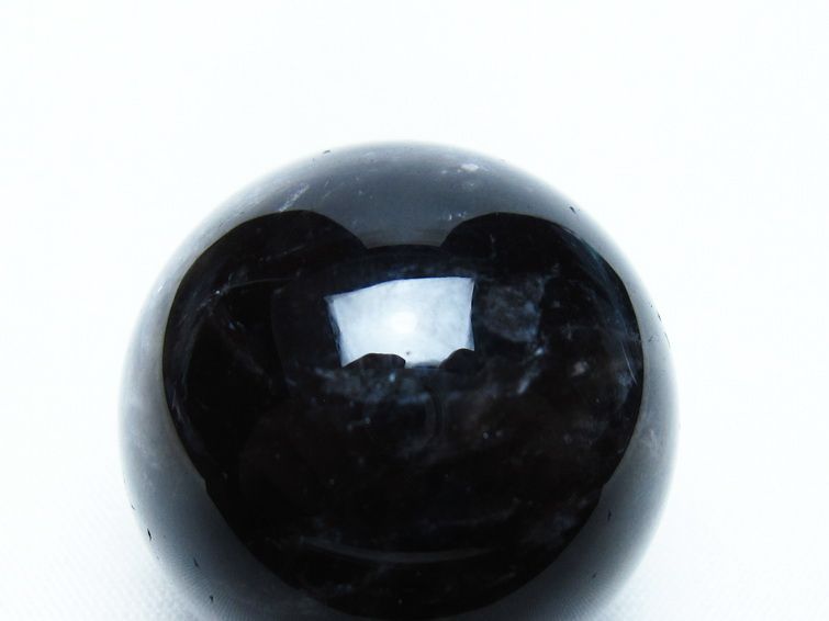 モリオン 丸玉 34mm 黒水晶 スフィア 置物 一点物 141-7976