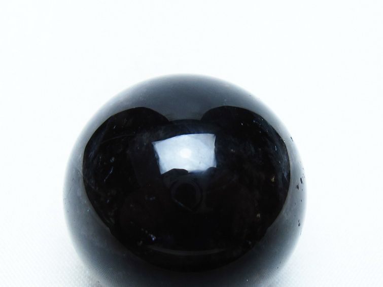 モリオン 丸玉 34mm 黒水晶 スフィア 置物 一点物 141-7979