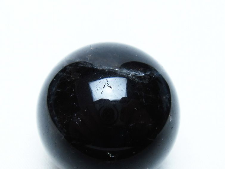 モリオン 丸玉 34mm 黒水晶 スフィア 置物 一点物 141-7980