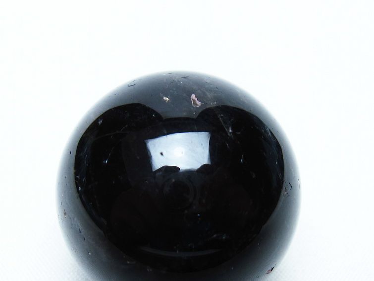 モリオン 丸玉 34mm 黒水晶 スフィア 置物 一点物 141-7981