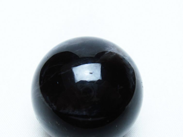 モリオン 丸玉 34mm 黒水晶 スフィア 置物 一点物 141-7985