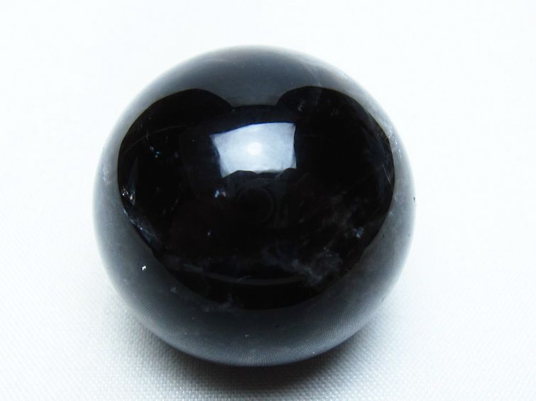 モリオン 丸玉 34mm 黒水晶 スフィア 置物 一点物 141-7986