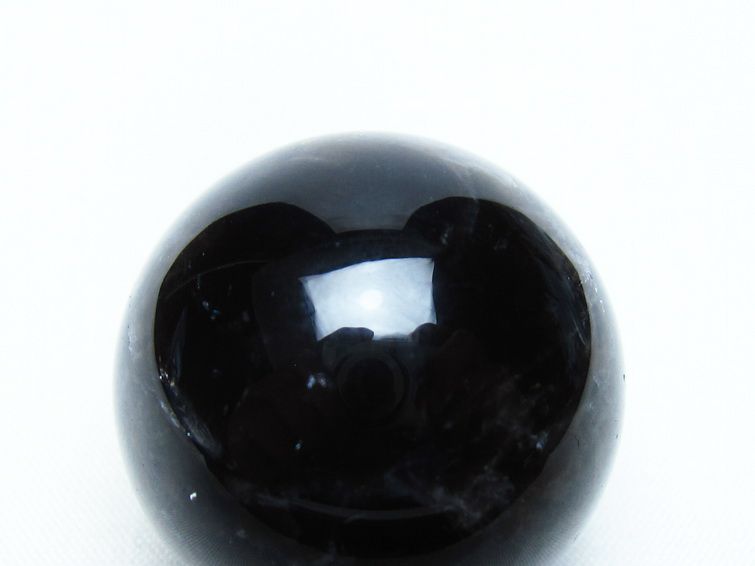 モリオン 丸玉 34mm 黒水晶 スフィア 置物 一点物 141-7986