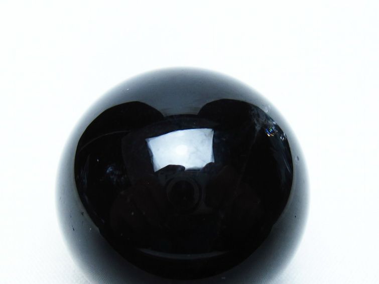 モリオン 丸玉 34mm 黒水晶 スフィア 置物 一点物 141-7987