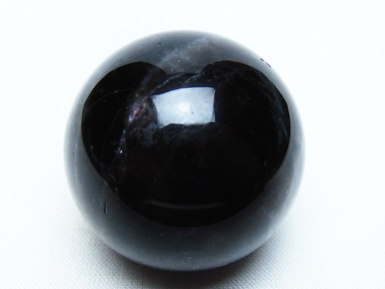 モリオン 丸玉 34mm 黒水晶 スフィア 置物 一点物 141-7988