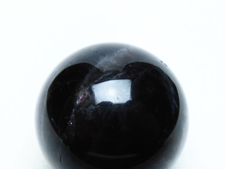モリオン 丸玉 34mm 黒水晶 スフィア 置物 一点物 141-7988