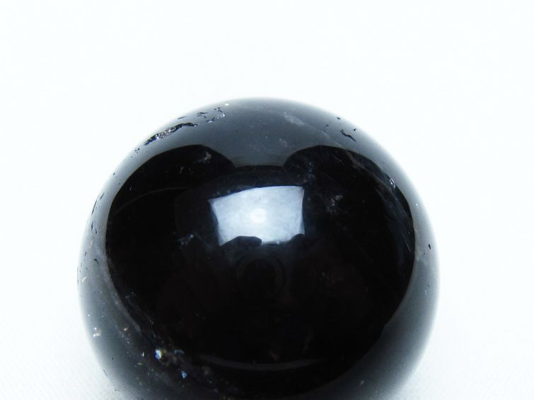 モリオン 丸玉 34mm 黒水晶 スフィア 置物 一点物 141-7989