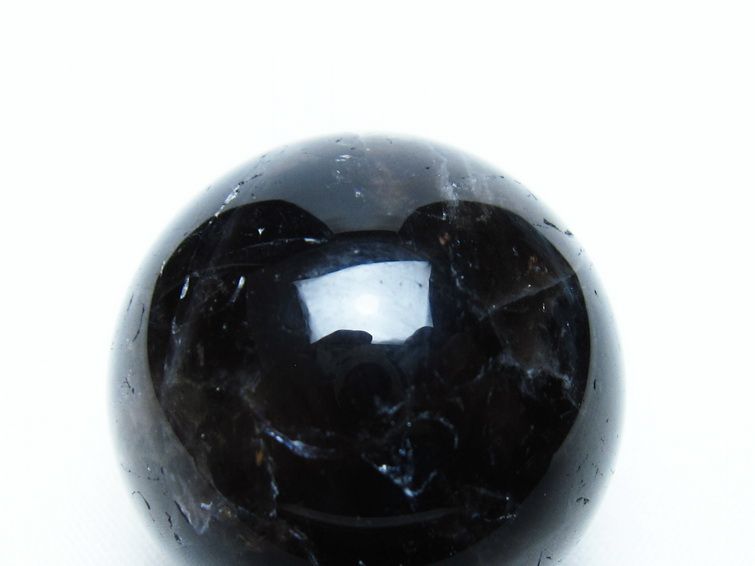 モリオン 丸玉 34mm 黒水晶 スフィア 置物 一点物 141-7990