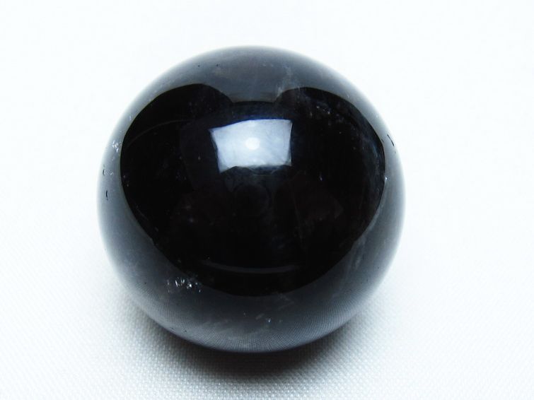 モリオン 丸玉 34mm 黒水晶 スフィア 置物 一点物 141-7991