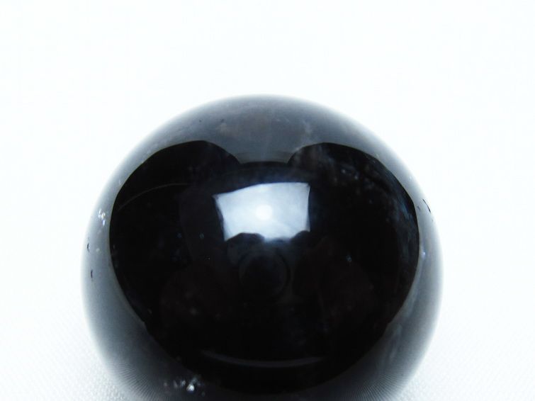 モリオン 丸玉 34mm 黒水晶 スフィア 置物 一点物 141-7991