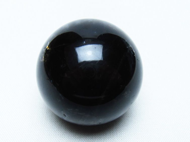 モリオン 丸玉 34mm 黒水晶 スフィア 置物 一点物 141-7992