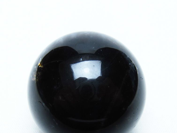 モリオン 丸玉 34mm 黒水晶 スフィア 置物 一点物 141-7992