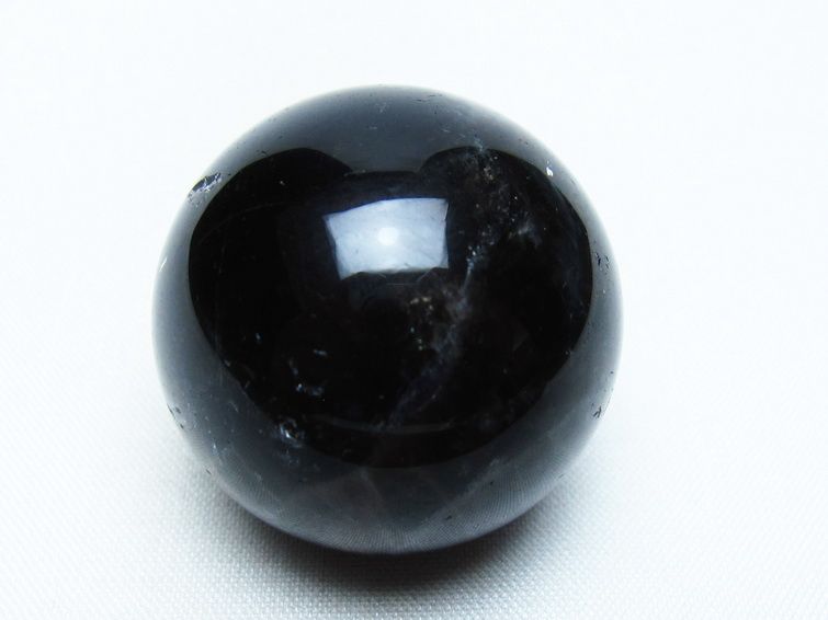 モリオン 丸玉 34mm 黒水晶 スフィア 置物 一点物 141-7993