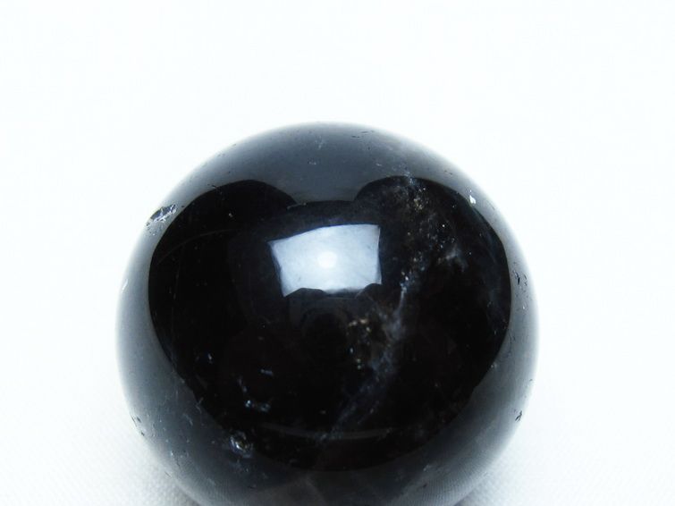 モリオン 丸玉 34mm 黒水晶 スフィア 置物 一点物 141-7993