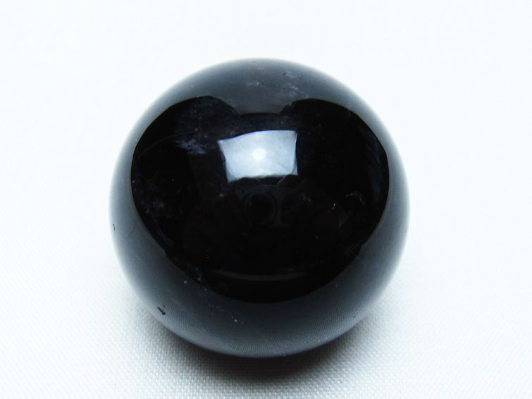 モリオン 丸玉 34mm 黒水晶 スフィア 置物 一点物 141-7994
