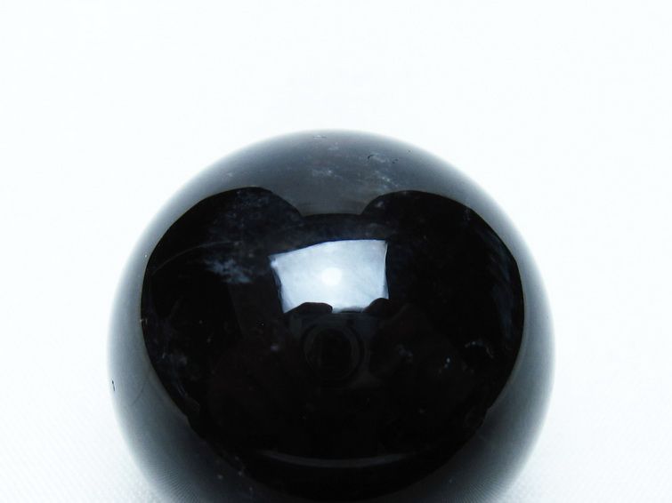 モリオン 丸玉 34mm 黒水晶 スフィア 置物 一点物 141-7994