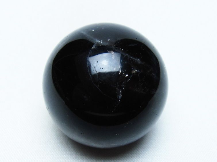 モリオン 丸玉 34mm 黒水晶 スフィア 置物 一点物 141-7995