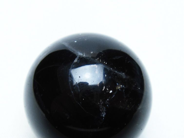 モリオン 丸玉 34mm 黒水晶 スフィア 置物 一点物 141-7995
