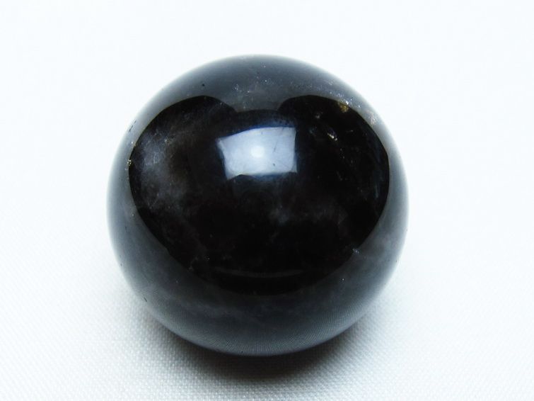 モリオン 丸玉 34mm 黒水晶 スフィア 置物 一点物 141-7997