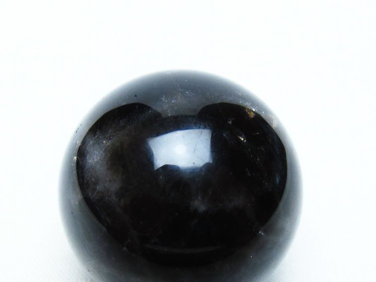 モリオン 丸玉 34mm 黒水晶 スフィア 置物 一点物 141-7997