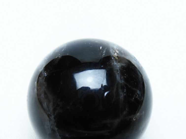 モリオン 丸玉 34mm 黒水晶 スフィア 置物 一点物 141-7998