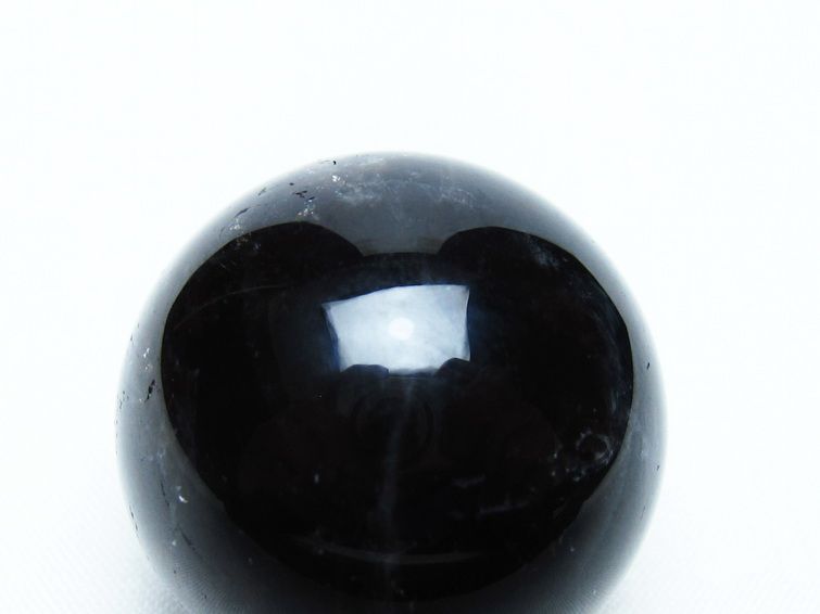 モリオン 丸玉 34mm 黒水晶 スフィア 置物 一点物 141-7999