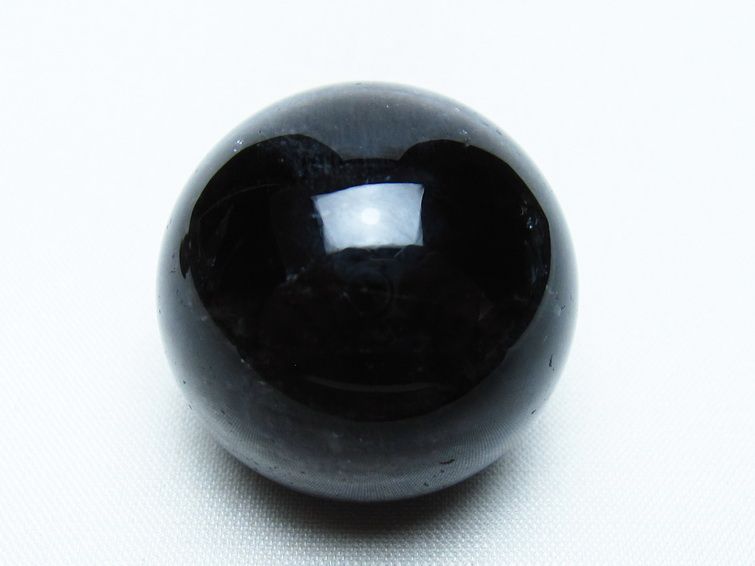 モリオン 丸玉 34mm 黒水晶 スフィア 置物 一点物 141-8000