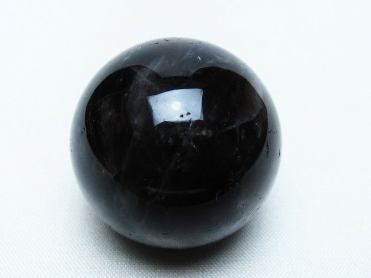 モリオン 丸玉 34mm 黒水晶 スフィア 置物 一点物 141-8002