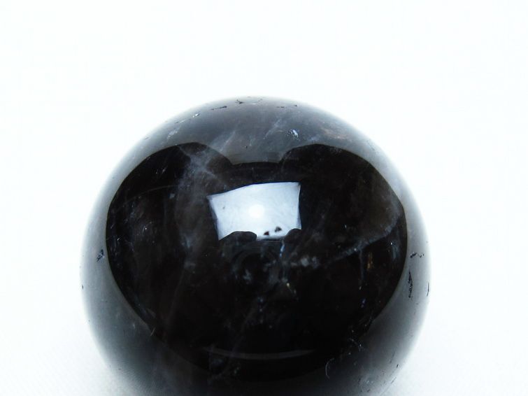 モリオン 丸玉 34mm 黒水晶 スフィア 置物 一点物 141-8002