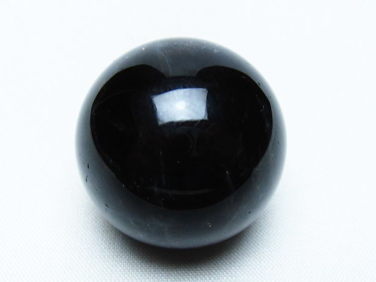 モリオン 丸玉 34mm 黒水晶 スフィア 置物 一点物 141-8005