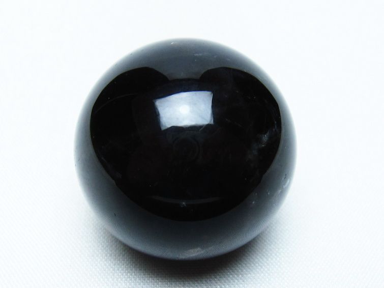 モリオン 丸玉 34mm 黒水晶 スフィア 置物 一点物 141-8006