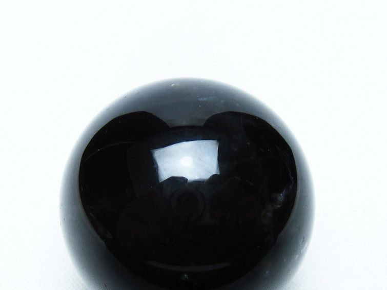 モリオン 丸玉 34mm 黒水晶 スフィア 置物 一点物 141-8006
