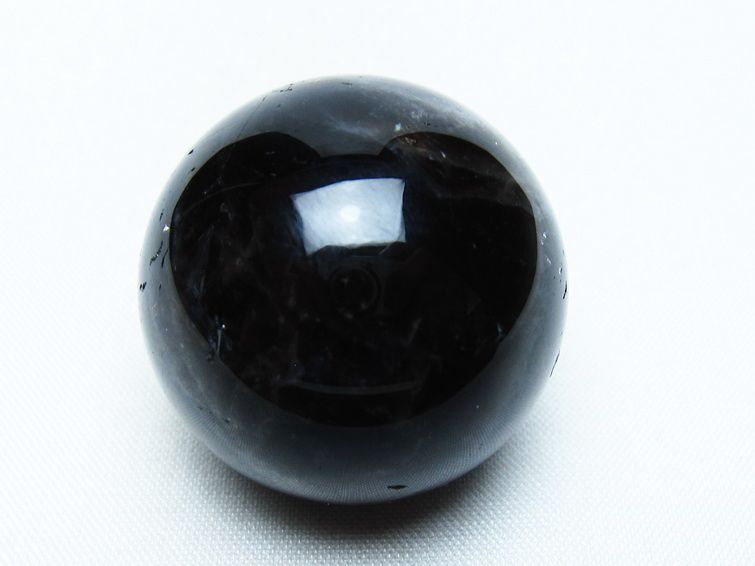 モリオン 丸玉 34mm 黒水晶 スフィア 置物 一点物 141-8007
