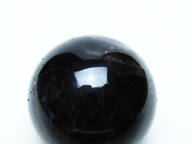 モリオン 丸玉 34mm 黒水晶 スフィア 置物 一点物 141-8007