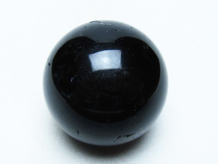 モリオン 丸玉 34mm 黒水晶 スフィア 置物 一点物 141-8008