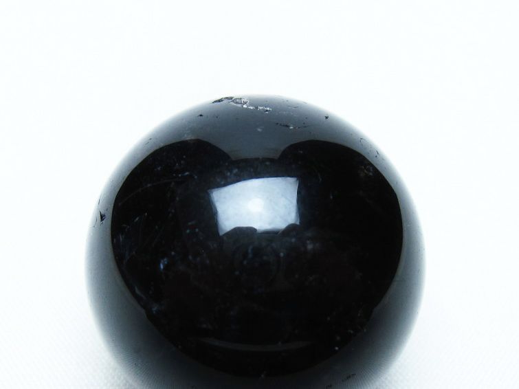 モリオン 丸玉 34mm 黒水晶 スフィア 置物 一点物 141-8008