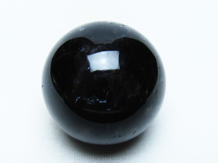 モリオン 丸玉 34mm 黒水晶 スフィア 置物 一点物 141-8009